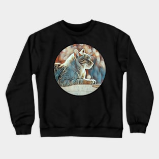 Furry floppy cat Crewneck Sweatshirt